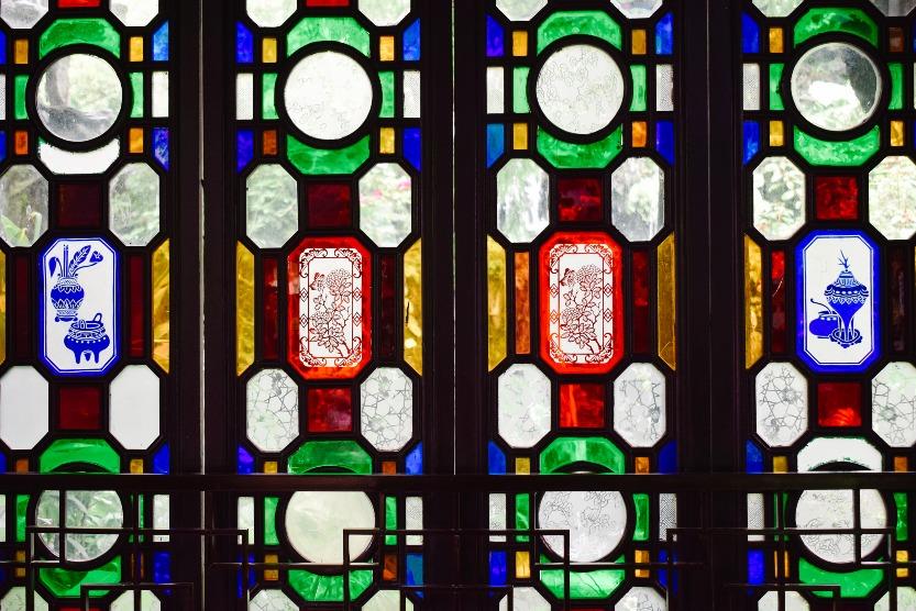 佛山清暉園滿洲窗裝飾。(圖片來源:視覺中國)