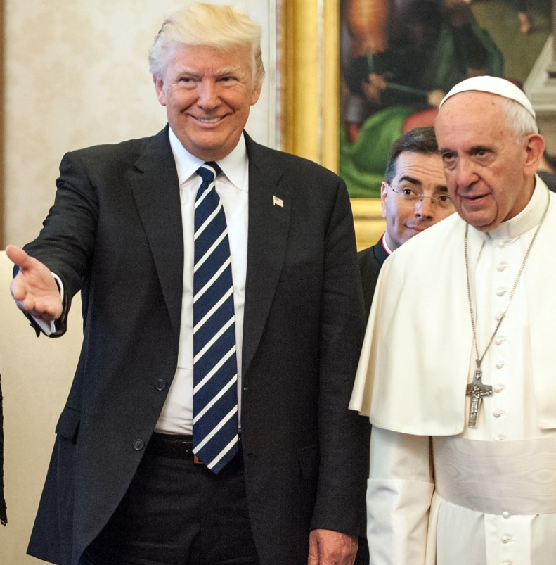 天主教教宗方濟各上月逝世後不久,特朗普曾開玩笑稱想當教宗。