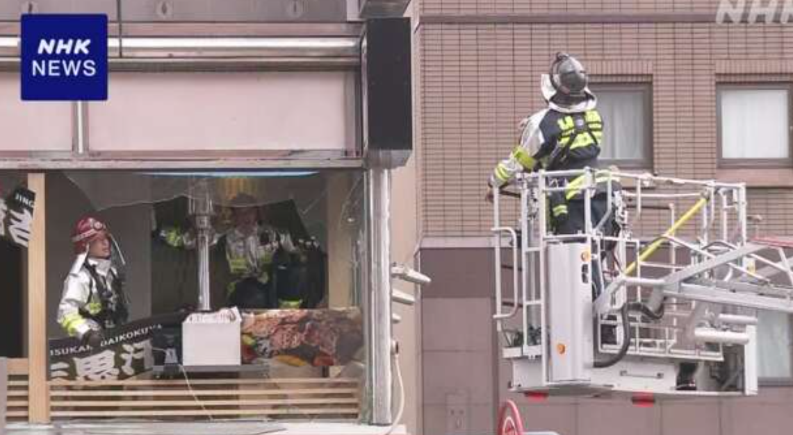 北海道札幌中央區一座11層建築發生爆炸。爆炸地點位於建築2樓的一間餐廳。(網上圖片)