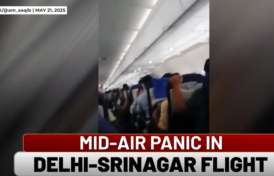 印度客機安全降落,機鼻遭冰雹擊穿。(互聯網)