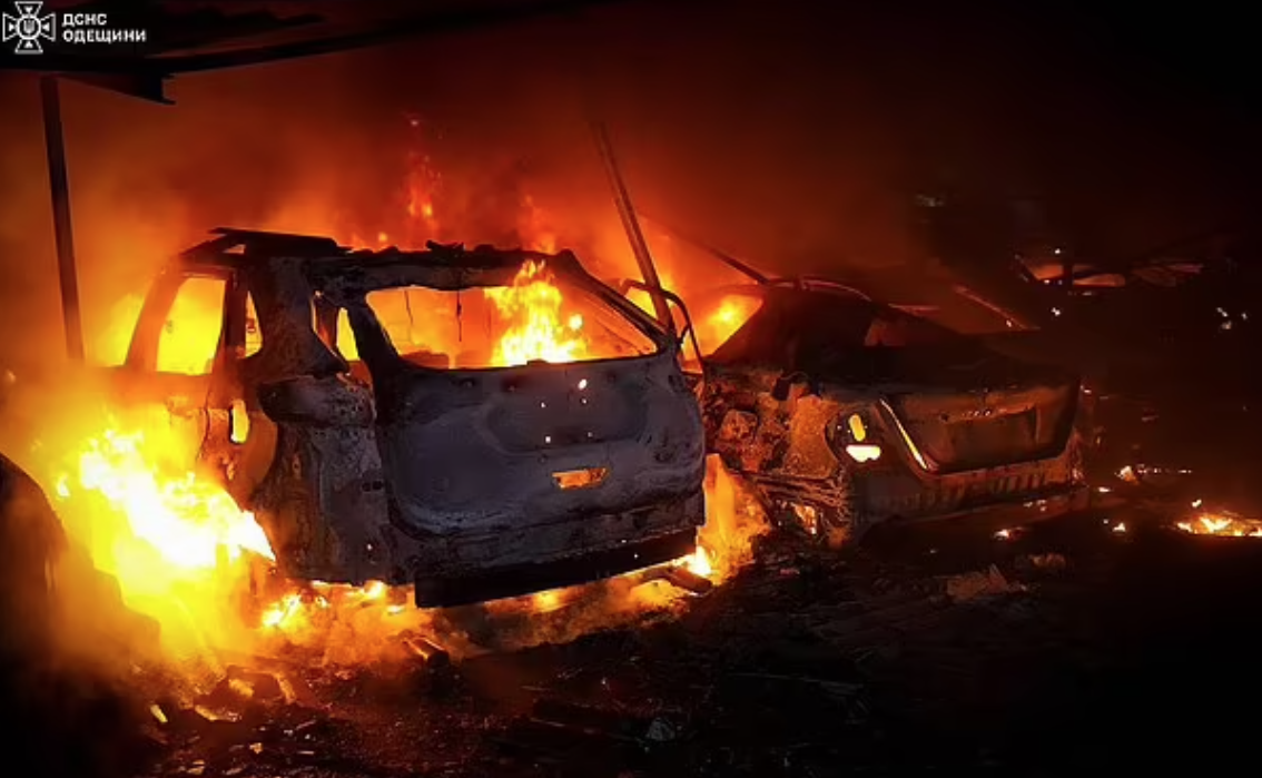 俄羅斯對烏克蘭發動開戰以來最大規模無人機襲擊。(互聯網)