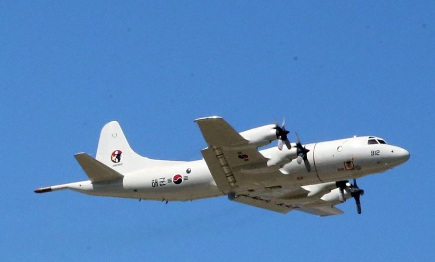 失事軍機為P-3C海上巡邏機,機上載有4名機組人員,及後墜落至浦項機場附近的一座小山 (資料圖片)