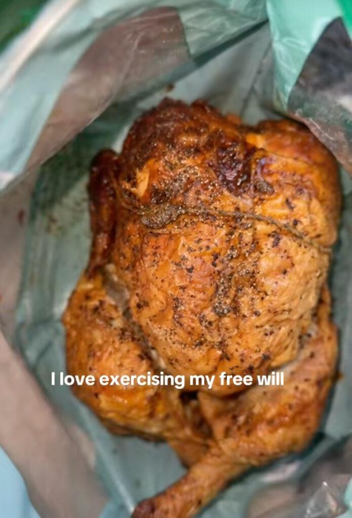 Chloé Gray說:烤雞是「最適合我的風格」。(X)