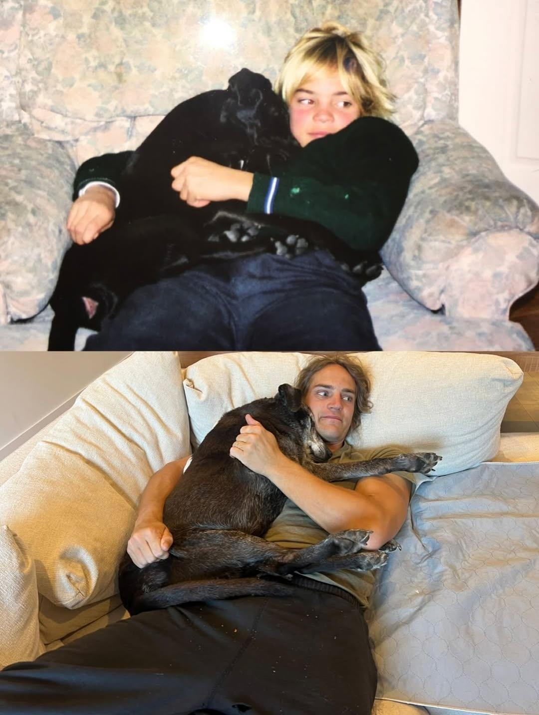 Ryan Dyer在12歲時,收到了夢寐以求的禮物,是一隻小狗狗,給牠取名為「Jack」。(IG)