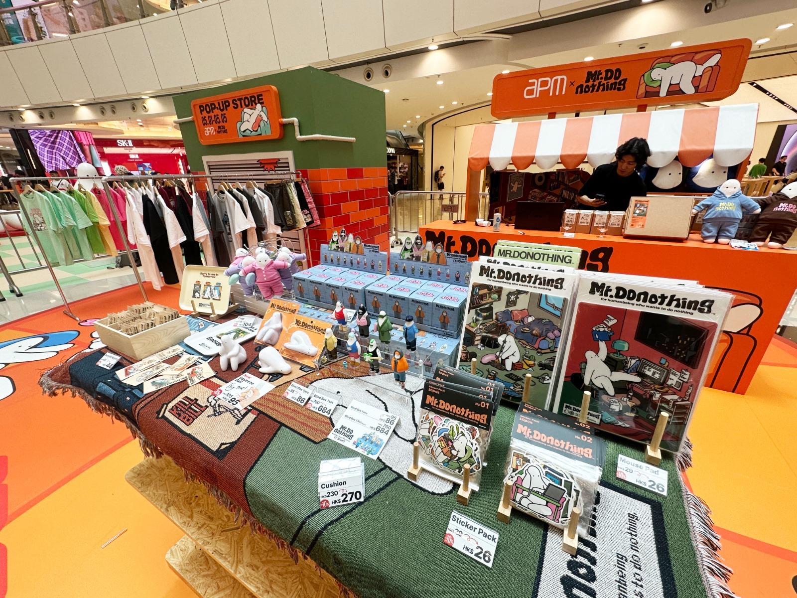 快閃店韓國直送多款Mr.Donothing限量商品。