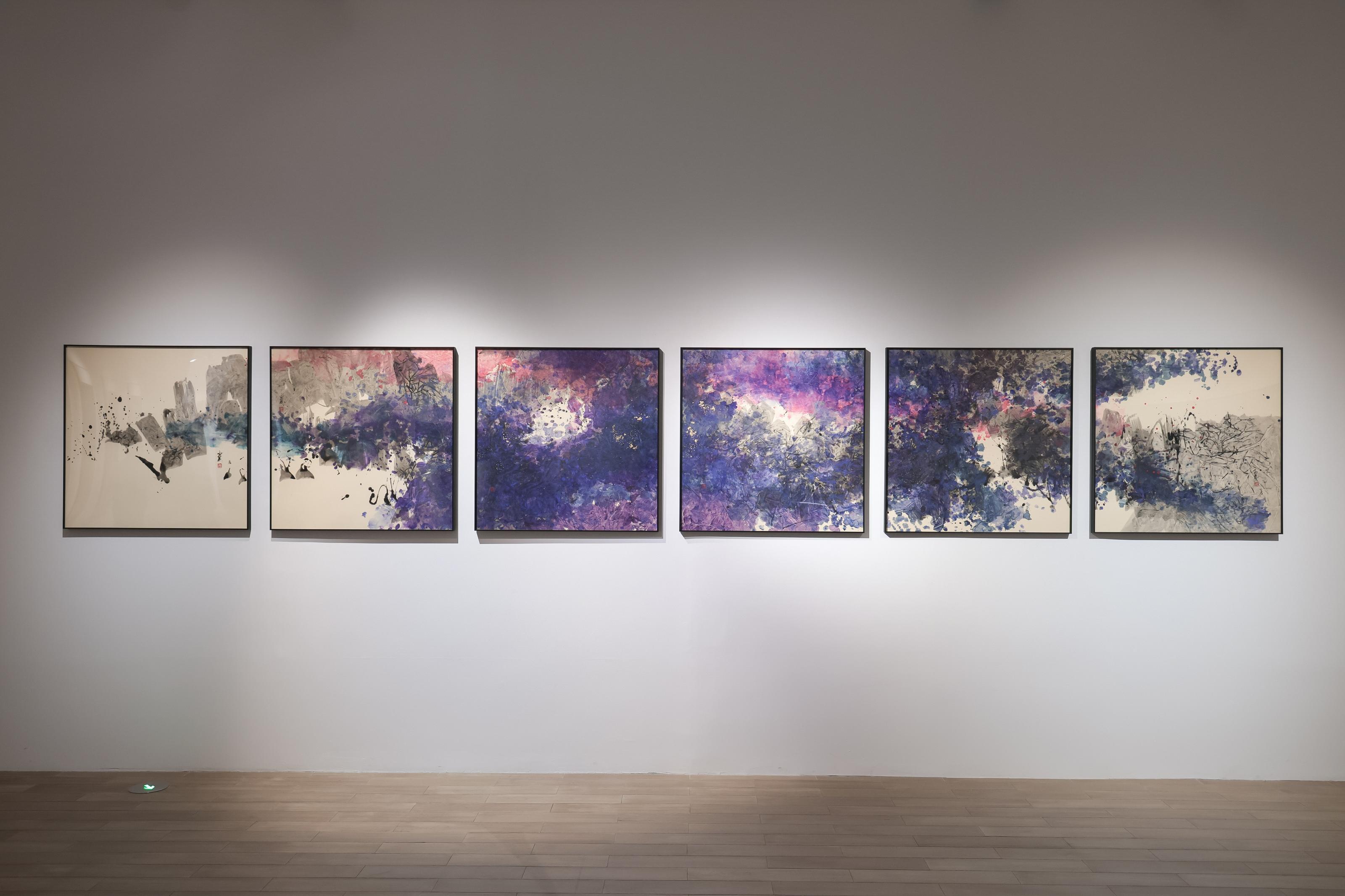 馮永基的水墨作品《呼吸》系列。