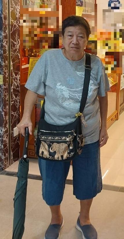 香港仔74歲老婦姚慧林失蹤。(政府新聞處圖片)
