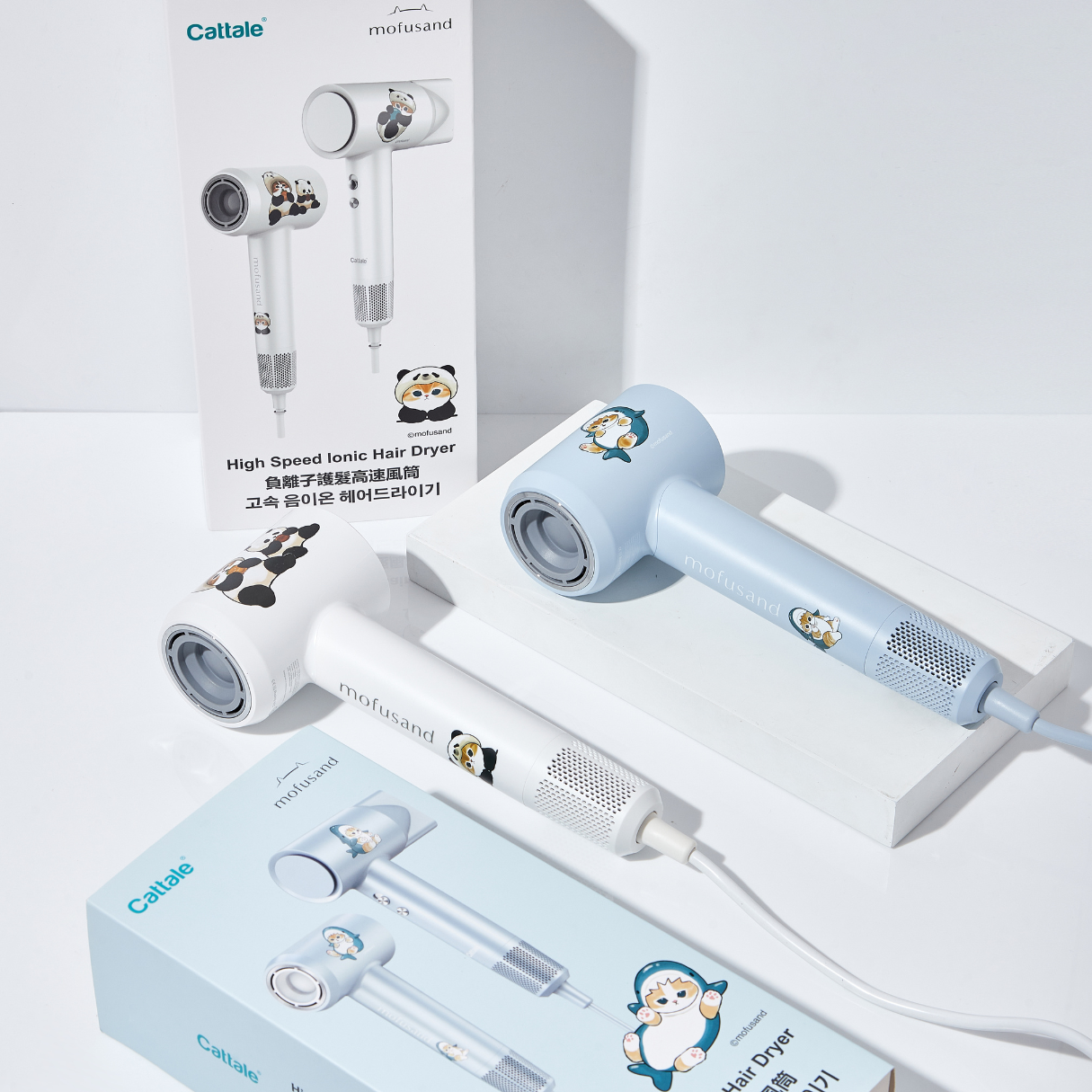mofusand 負離子護髮高速風筒 - 鯊鯊貓貓/熊熊貓貓 (預購價:$588/件)