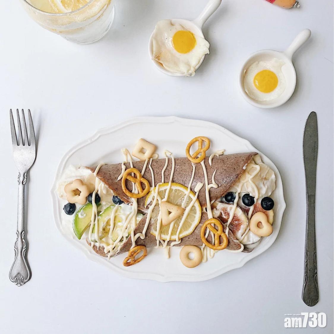 全麥乳酪班戟使用全麥麵粉卡路里較低。