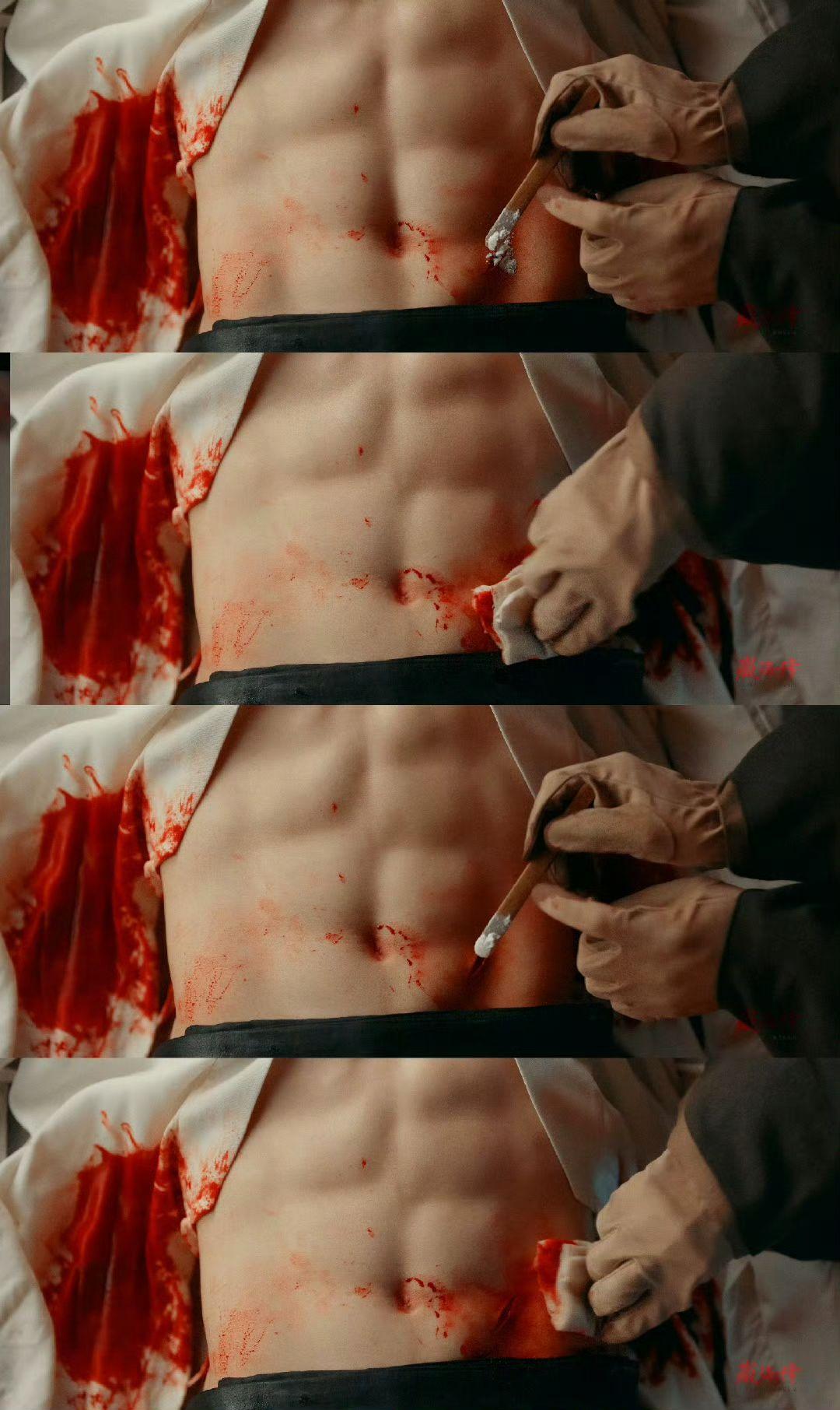 肖戰出道以來,首度在電視劇中完整露出健美腹肌。