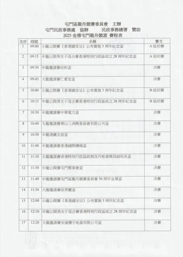 屯門︱金禧龍舟競渡