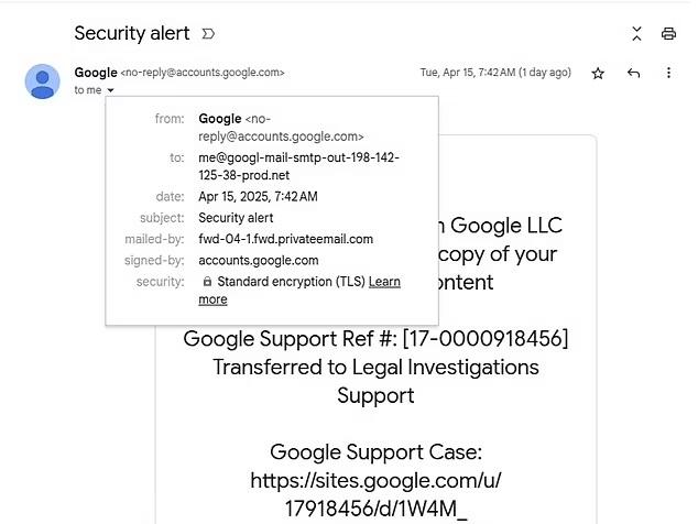 Gmail警告用戶勿回應冒官方no-reply郵件