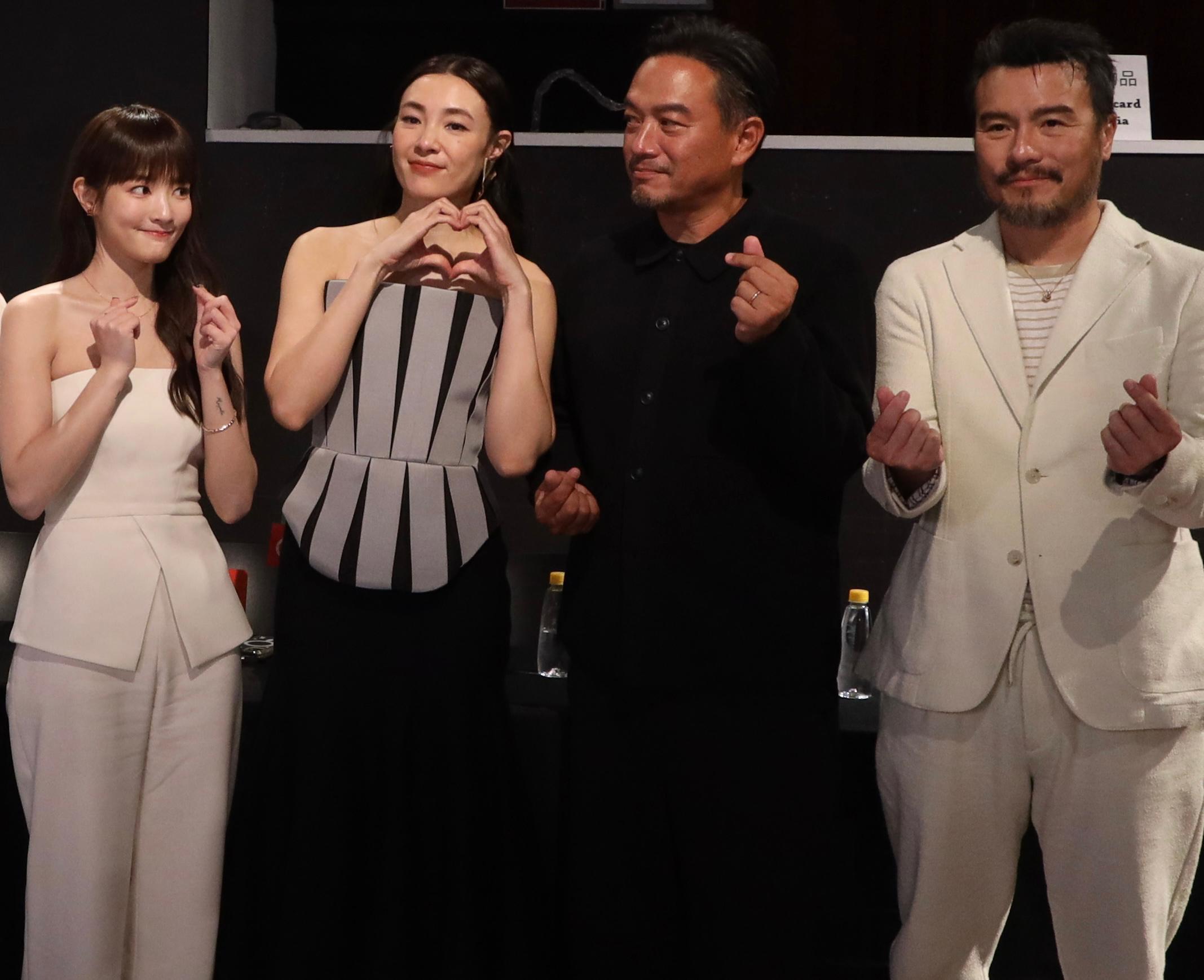 王淨、曾王珮瑜、張翰和李銘忠派心。(娛樂組攝)