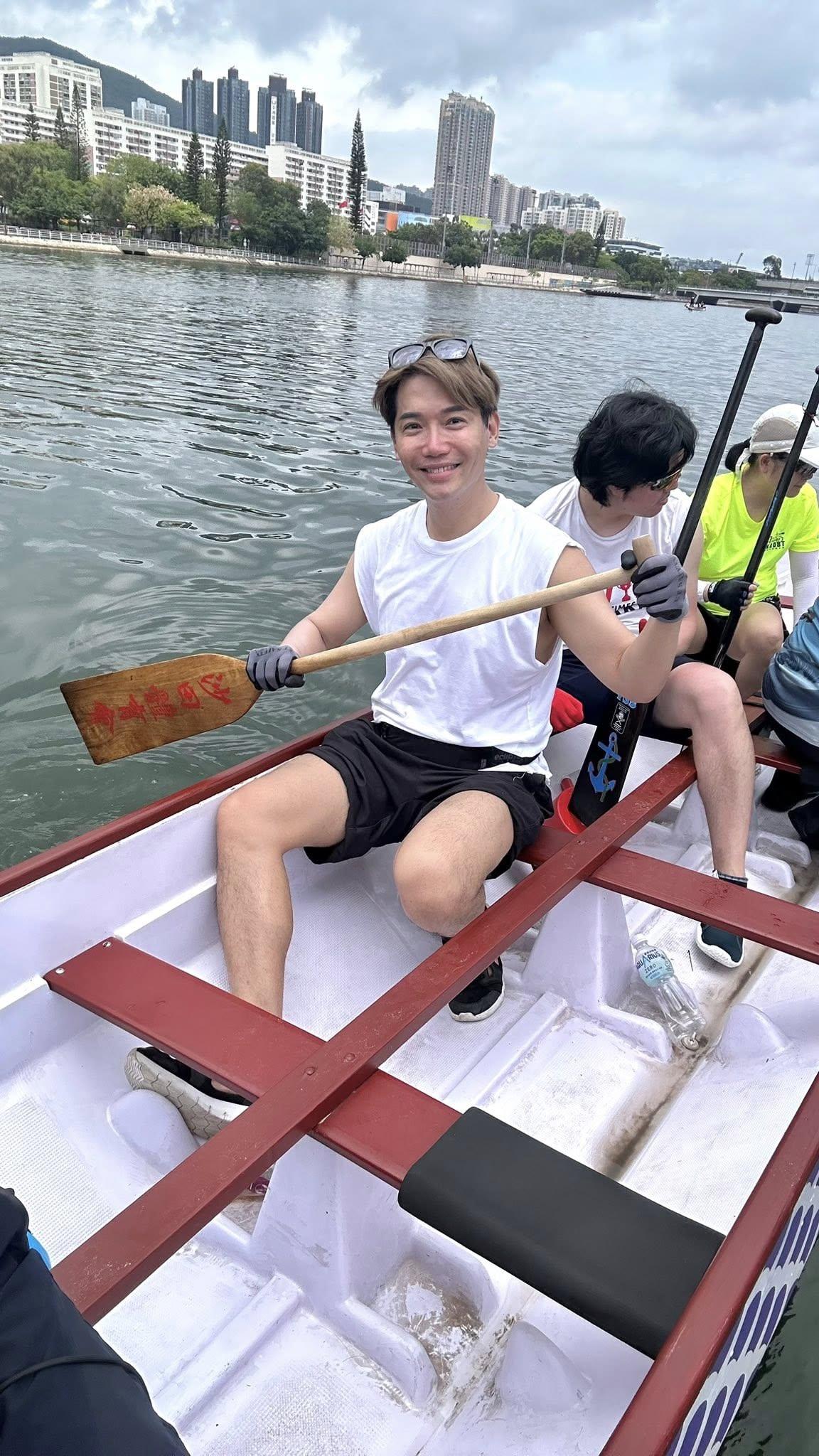 黃建東成為TVB龍舟隊一員。