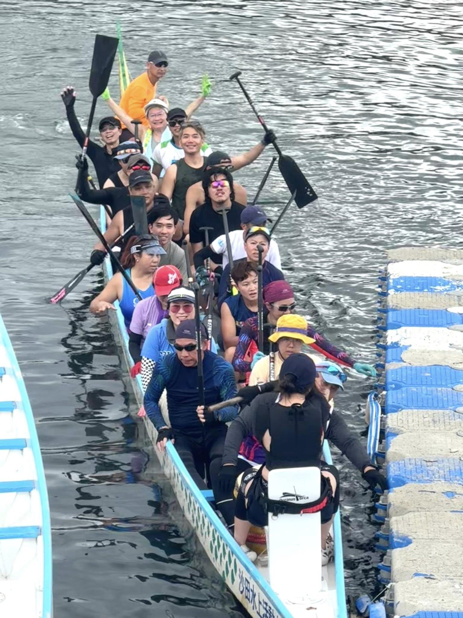 黃建東很開心可以再划龍舟,剋服14年前的陰公。