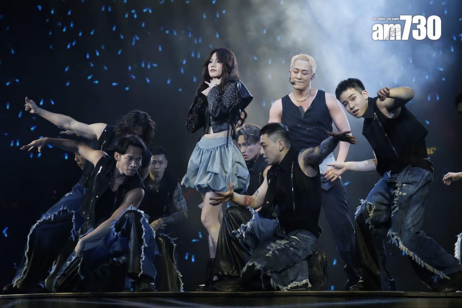 林峯請來周秀娜與他一齊跳《Let's Get Wet》。(蘇文傑攝)