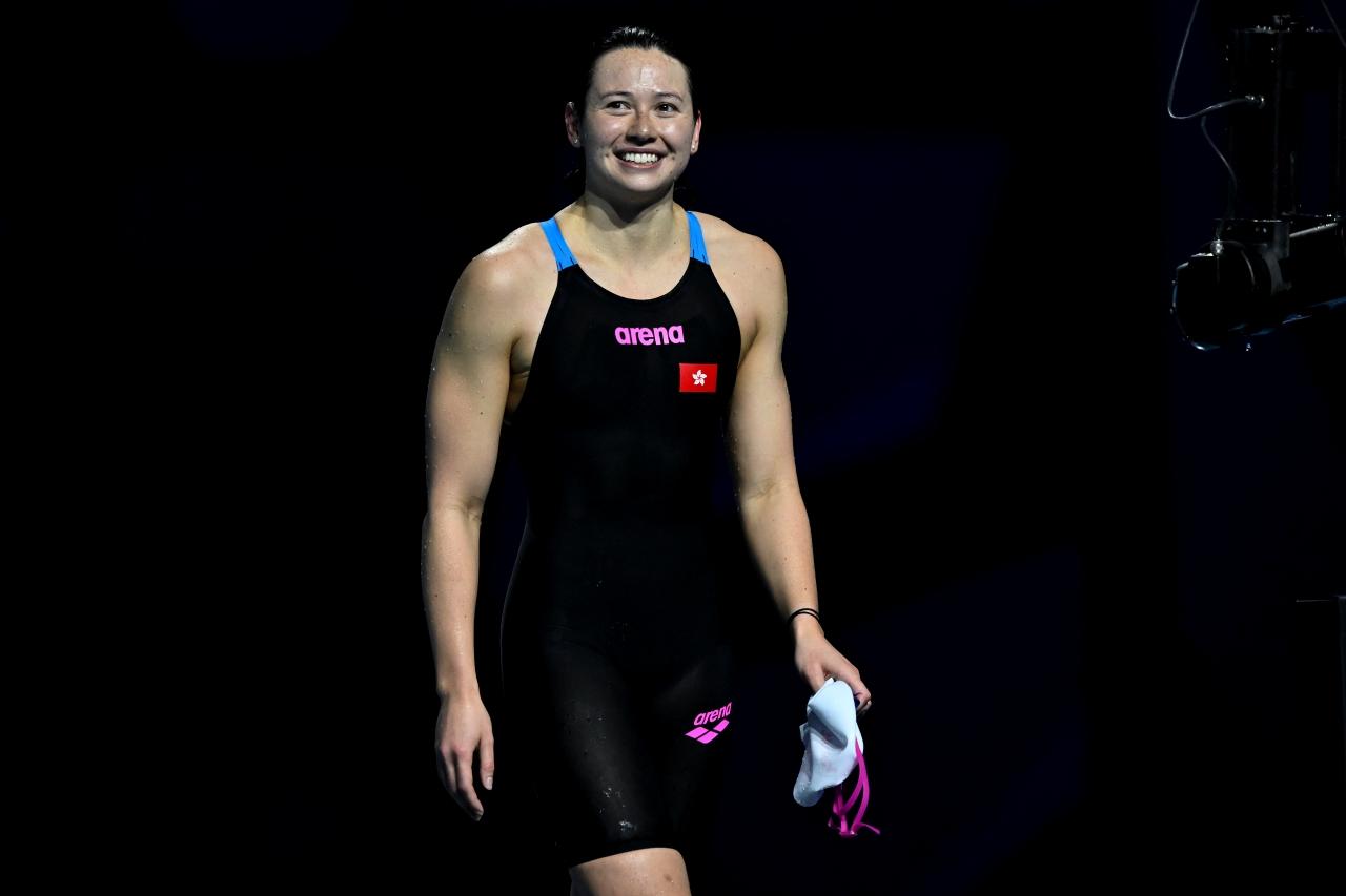 何詩蓓在摩納哥站連贏200米自由泳及100米自由泳。(Getty Images)