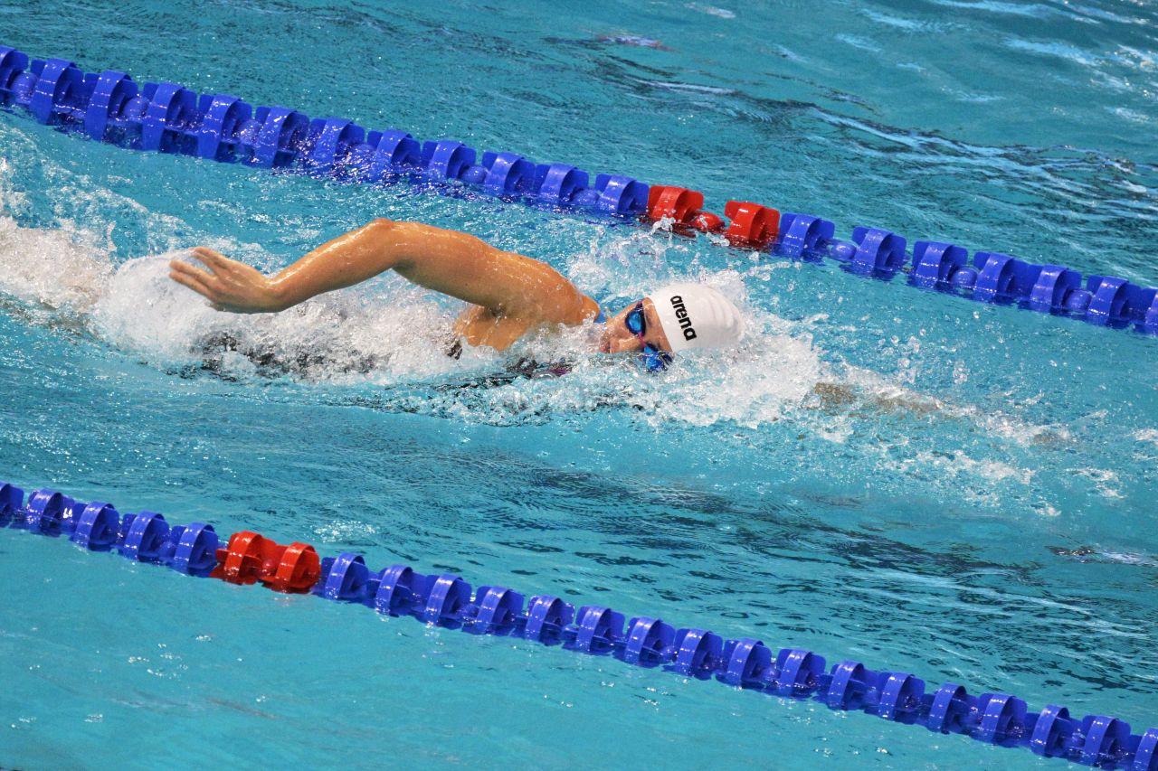 何詩蓓在摩納哥站連贏200米自由泳及100米自由泳。(Getty Images)