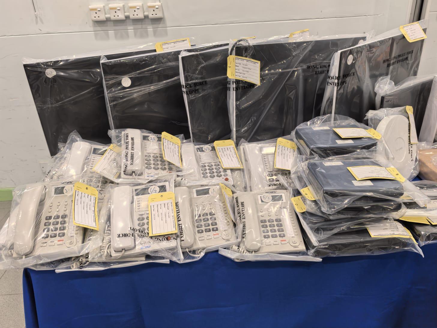 警方檢獲的證物。