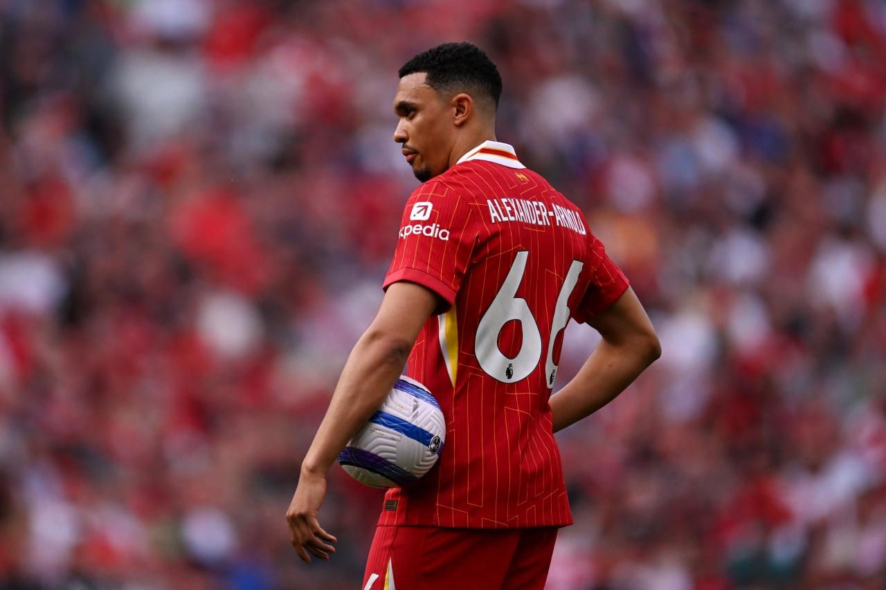 阿歷山大阿諾特(Trent Alexander-Arnold)對阿仙奴交出3次關鍵傳球。 (Liverpool FC via Getty Images)