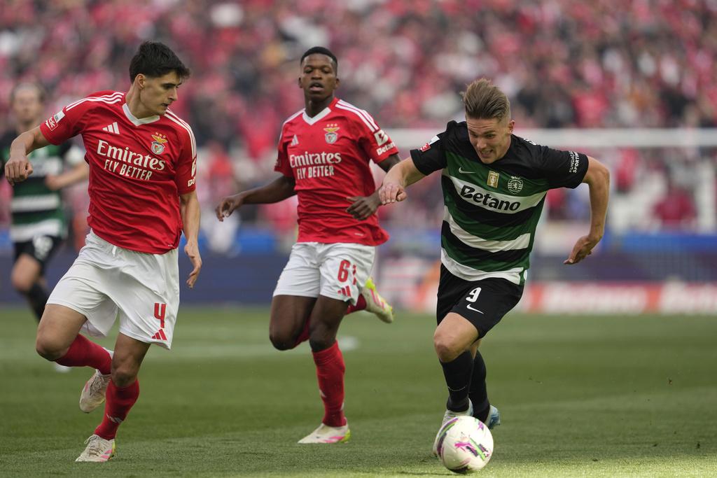 基奧基尼斯(Viktor Gyokeres)的士砵亭今季最後一場對甘馬雷斯。(資料圖片)