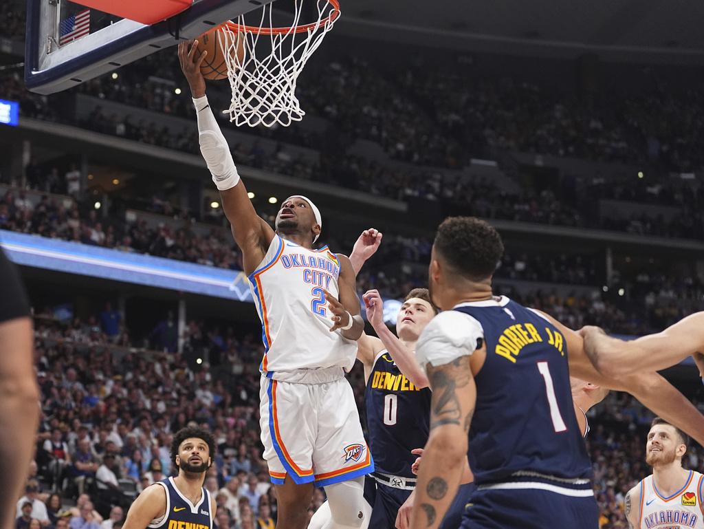 NBA季後賽|基治奧斯阿歷山大(Shai Gilgeous-Alexander)取得25分,當中9分為罰球。(美聯社)