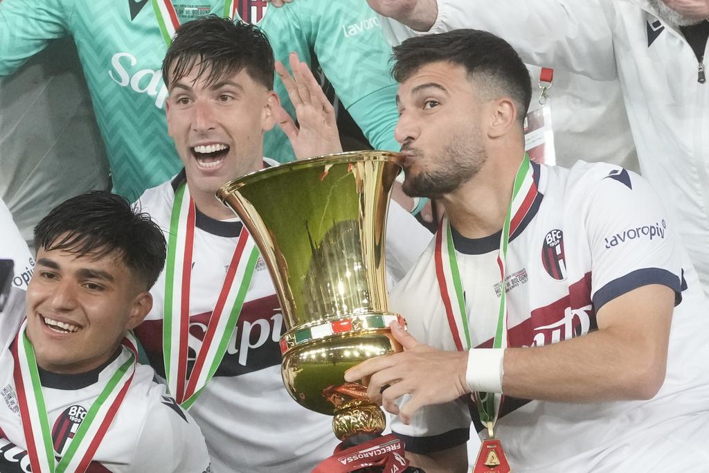 博洛尼亞取得1974年來首個冠軍。(美聯社)