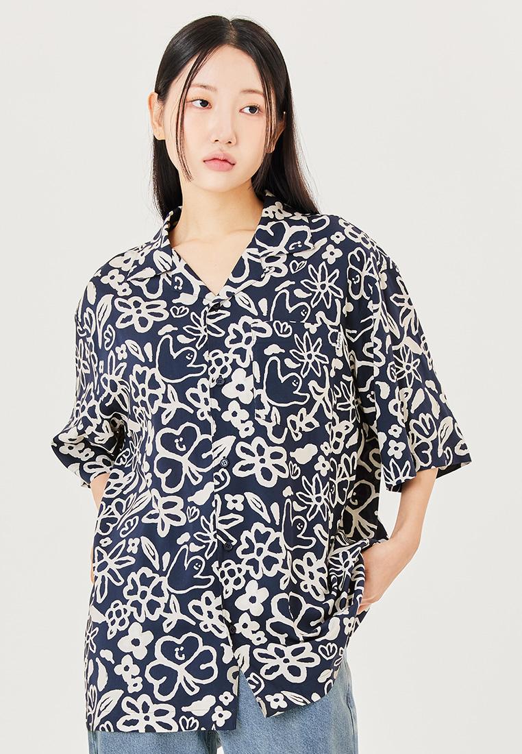 男女同款天使CLUV短袖夏威夷恤衫 $780