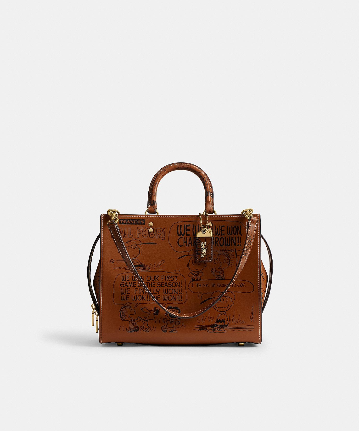 Coach x Peanuts 報紙印花Rogue手袋 (榛果色) $8,250