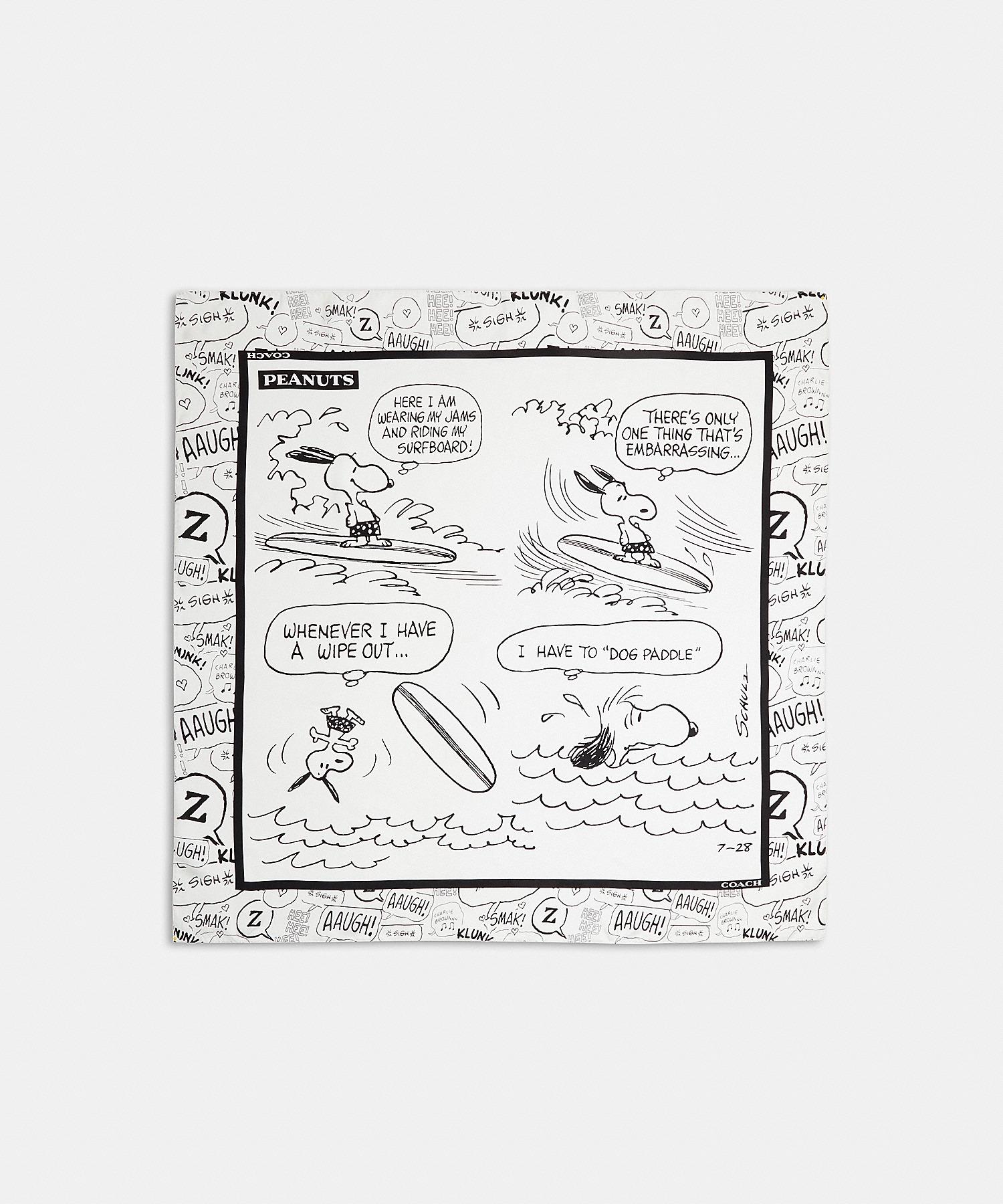 Coach x Peanuts 報紙印花絲巾 $1,250