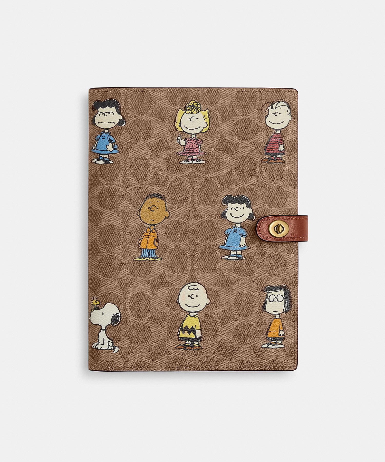 Coach x Peanuts 經典 Signature印花皮革筆記本 $800