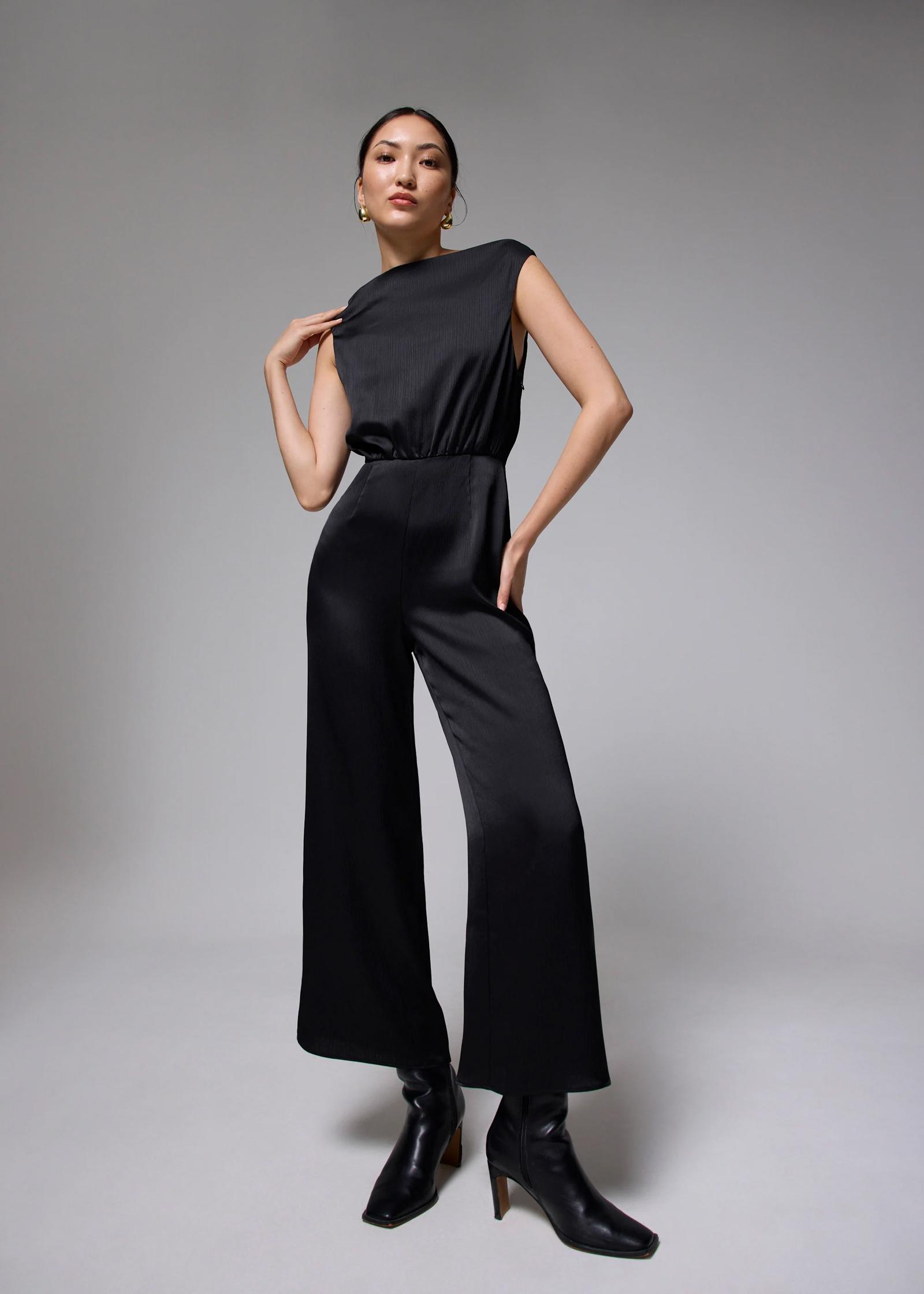 Crinkled Satin Cowl Neck Jumpsuit 優惠價:$365 原價:$559(65折)