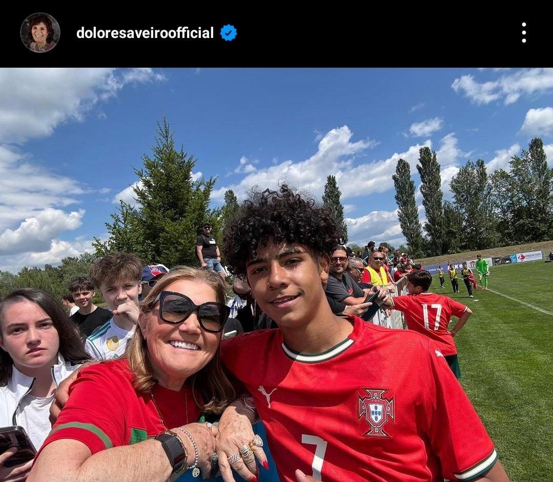 C朗拿度母親特意到場為孫子「小C朗」(Cristiano Ronaldo Jr)打氣。