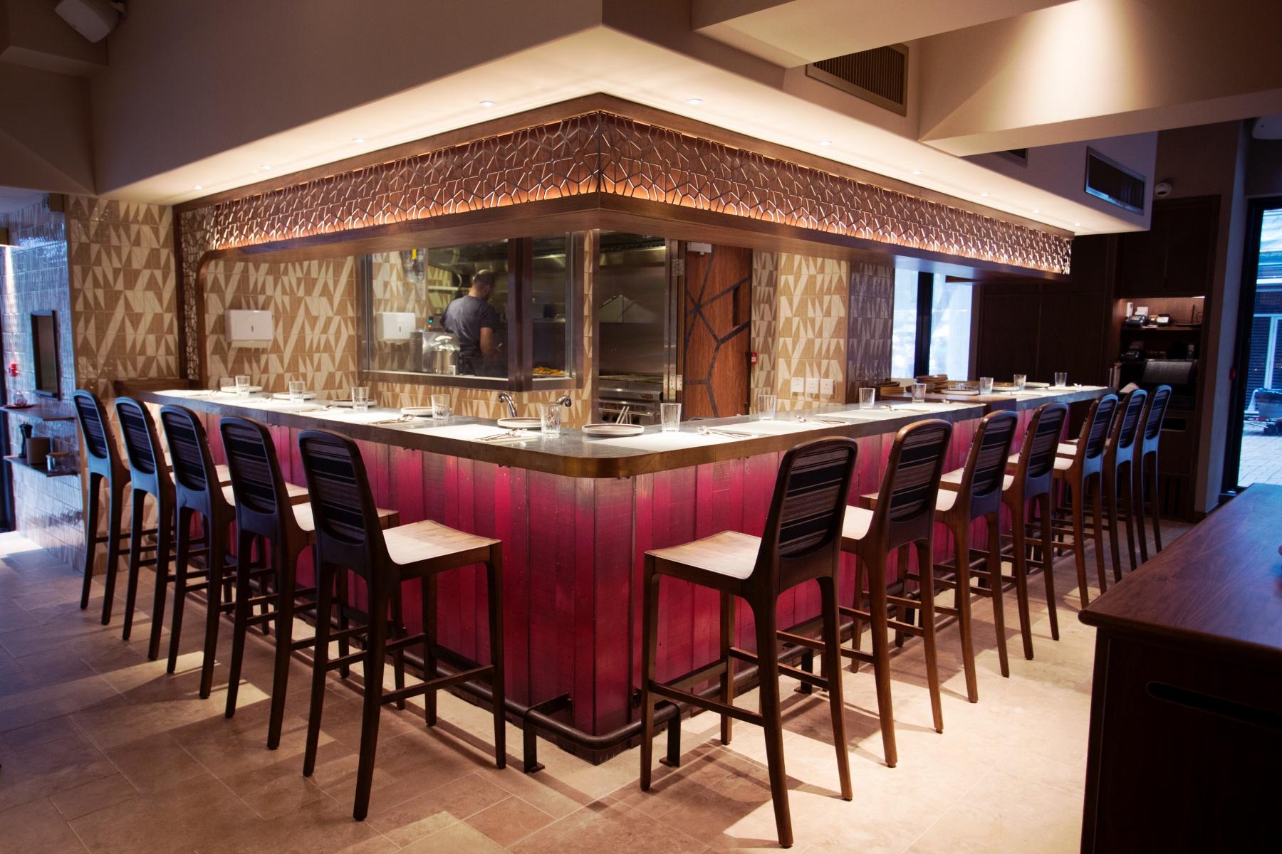 開放式廚房座位格局,本地一般中東餐廳較少有。