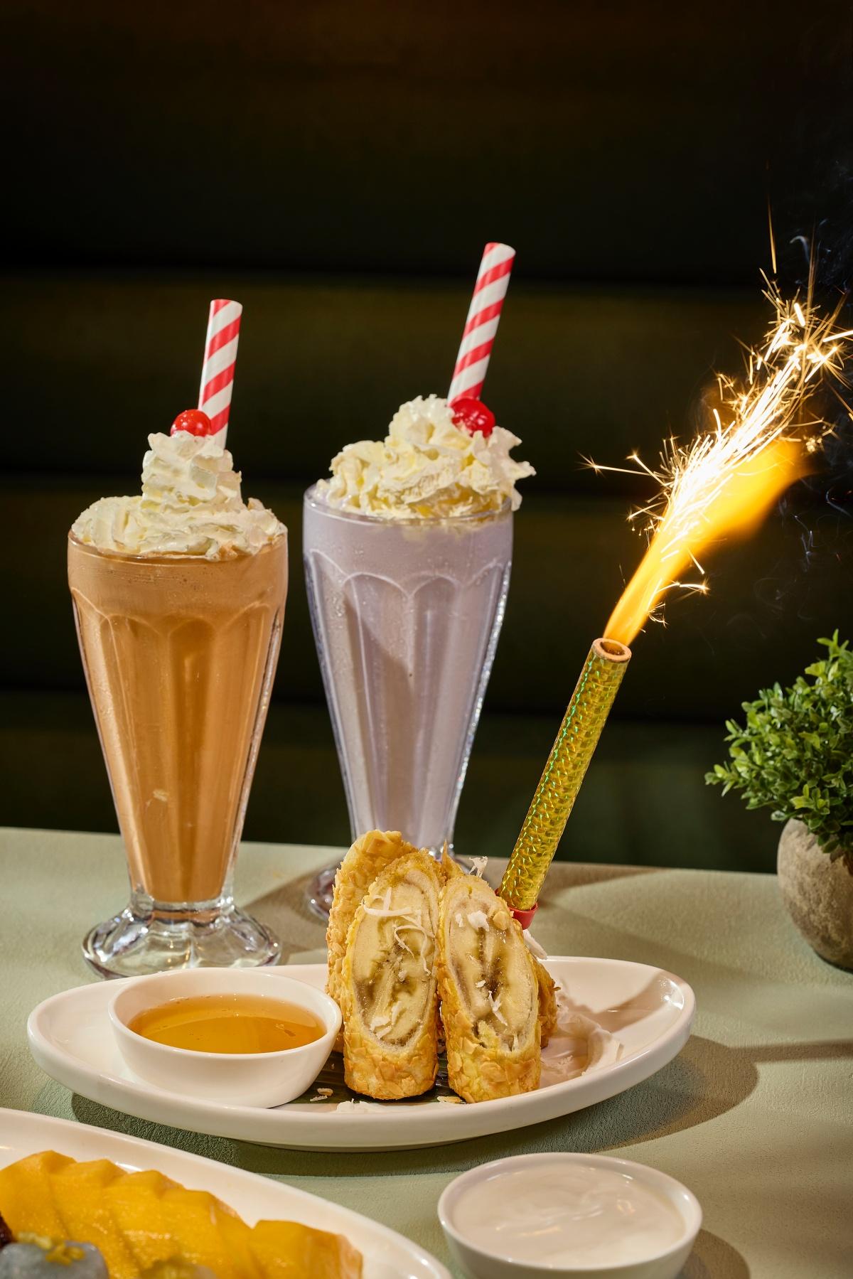 自家製手工雪糕製作的奶昔,有班蘭、椰子、泰式奶茶等口味。