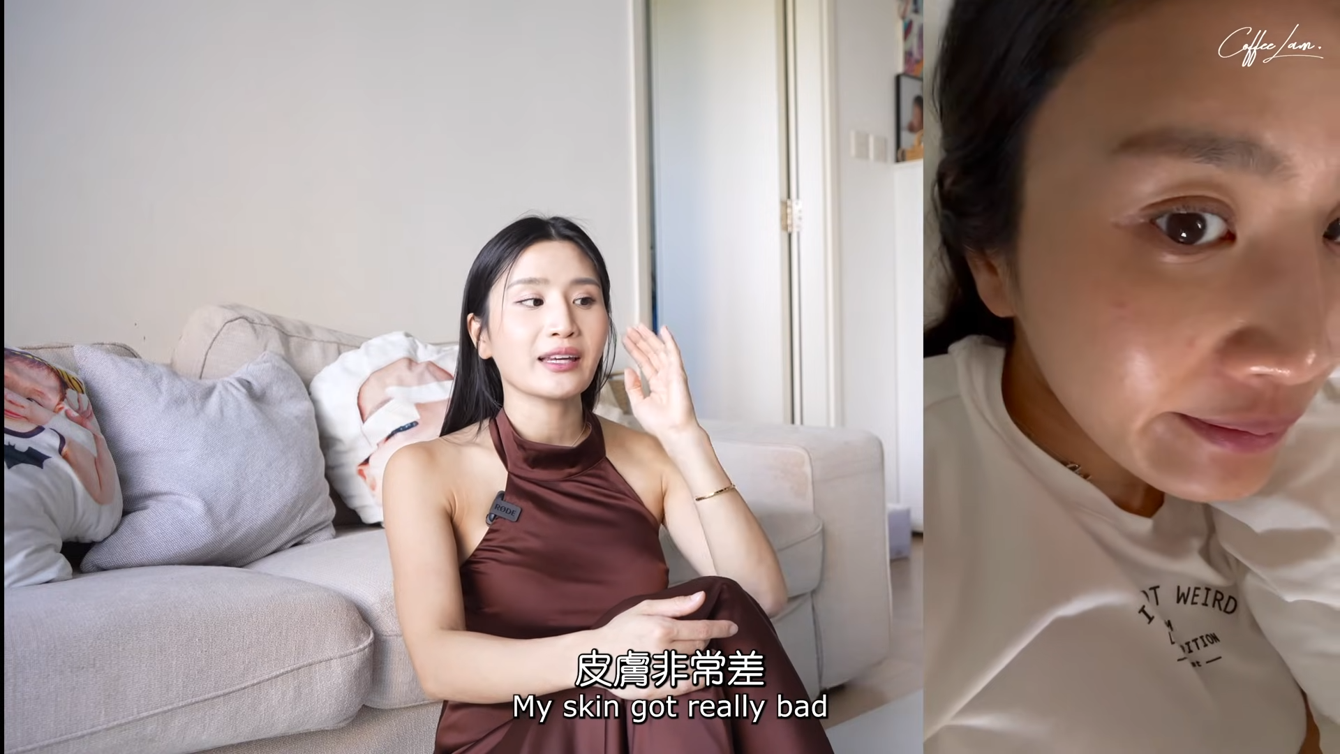 Coffee拍片分享她今次懷孕的狀況。