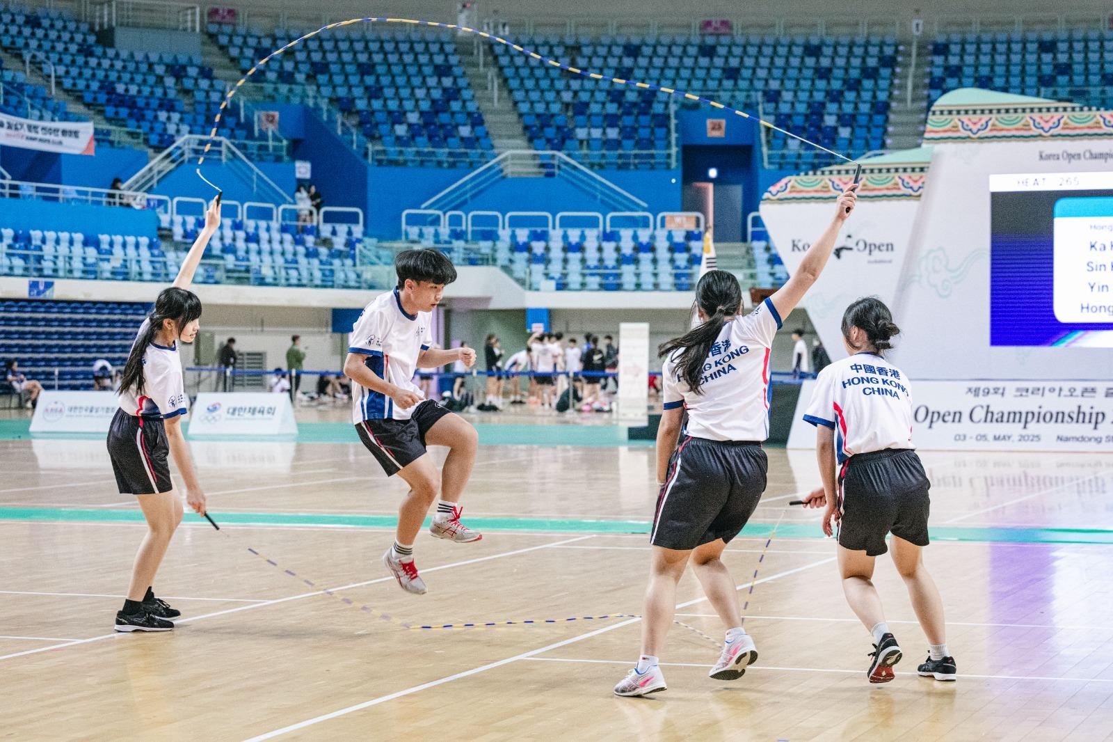 中國香港跳繩總會旗下運動員在韓國公開賽表現出色,獲得多項獎牌。