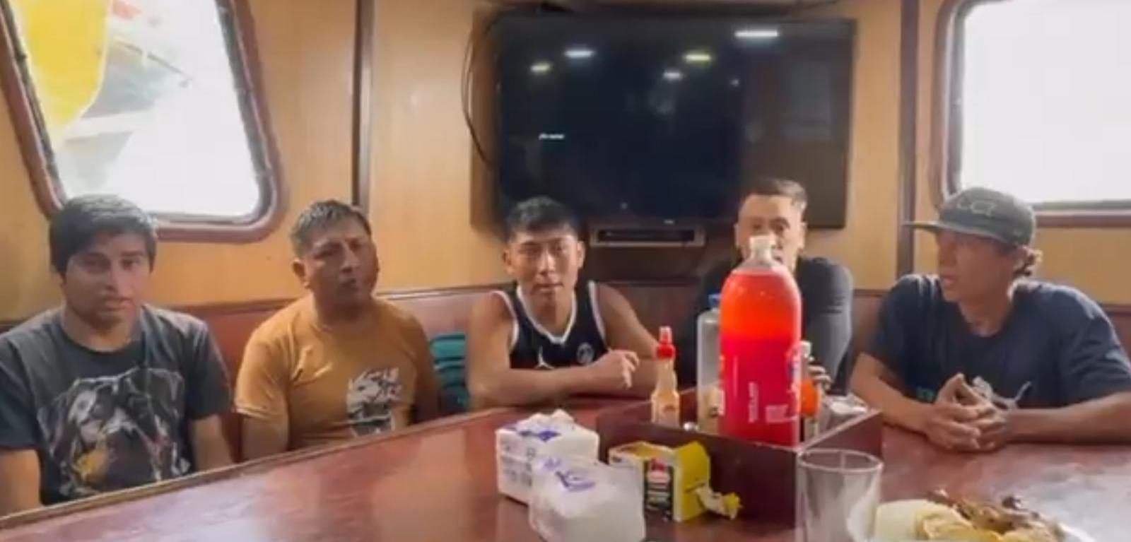 5名漁民有3人來自秘魯,2人來自哥倫比亞。