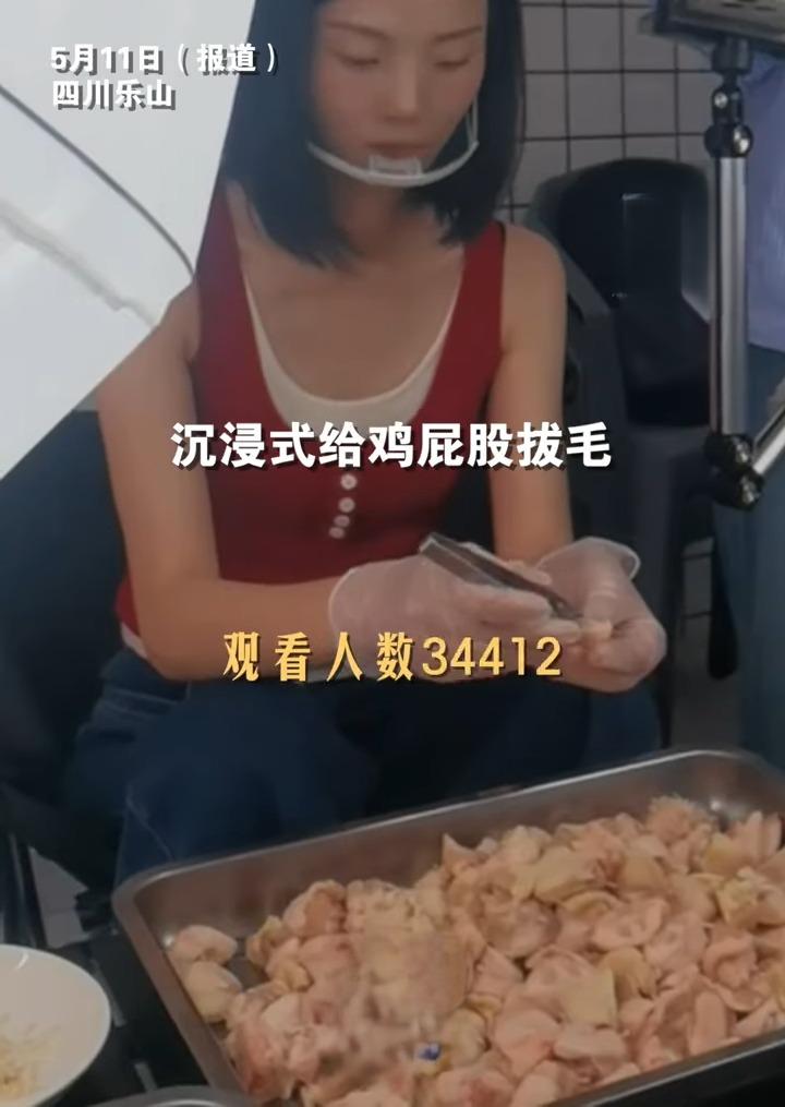 「拔雞屁股毛」被指為「沉浸式直播」。