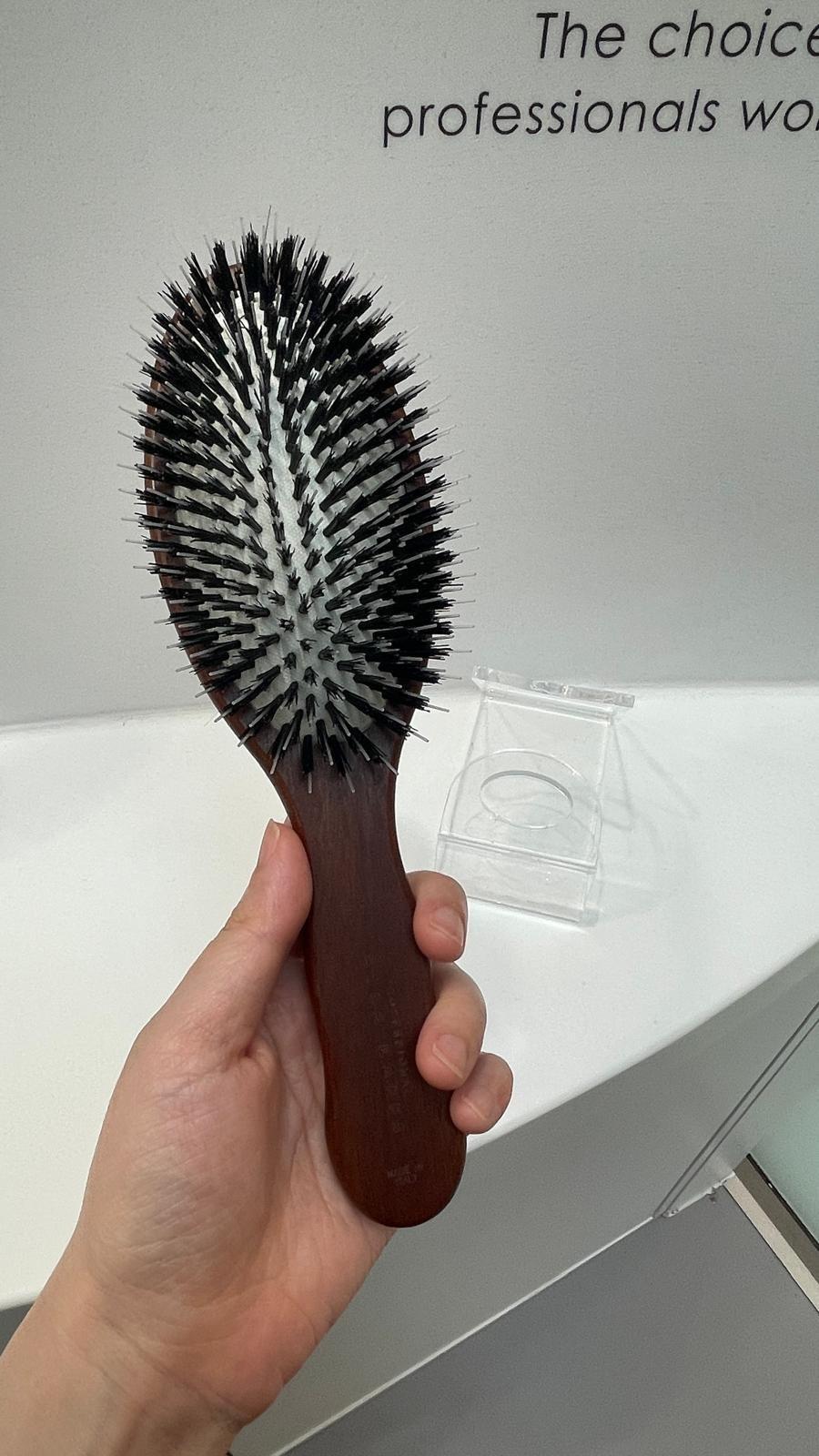 豬鬃雙絲尼龍紅木髮刷