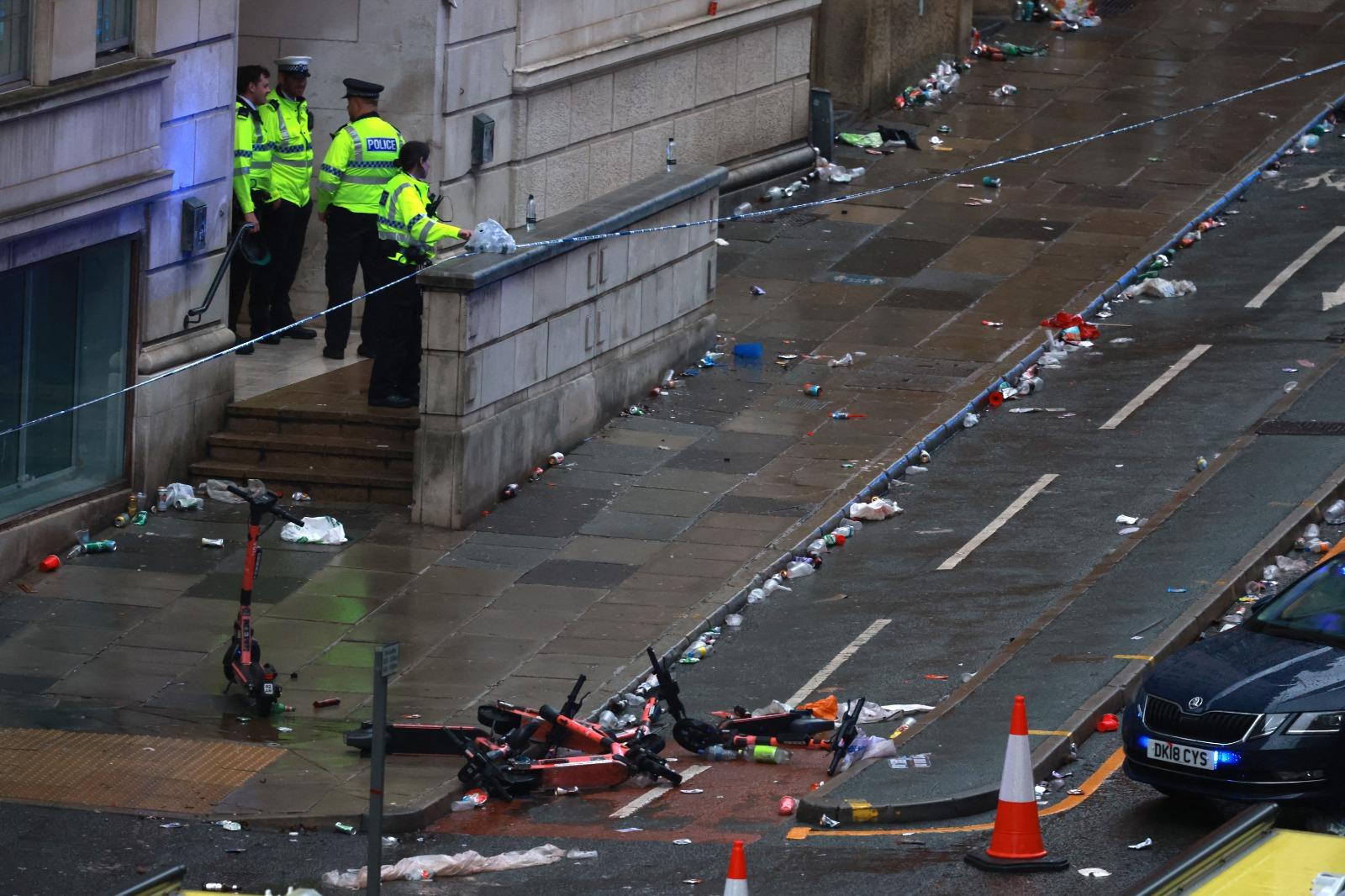 利物浦英超勝利巡遊汽車撞人群47人受傷 一名男子被捕。(路透社)