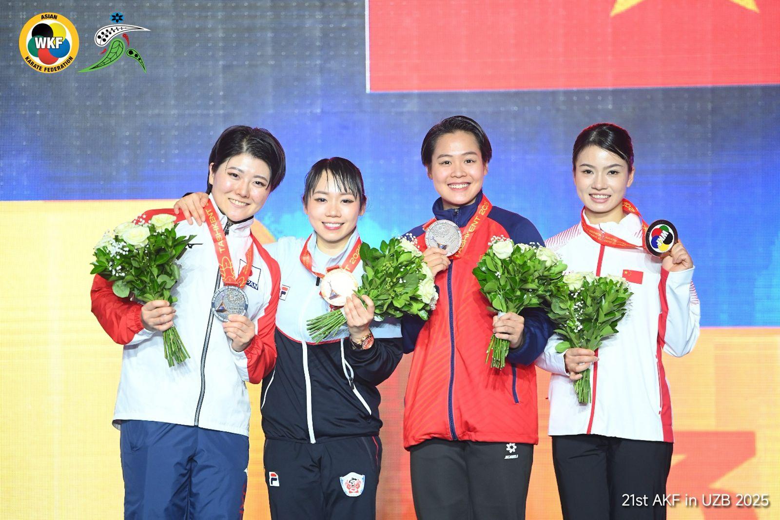 空手道亞錦賽|劉慕裳女子個人形三連霸 香港隊1金3銅謝幕。( 亞洲空手道聯會圖片)
