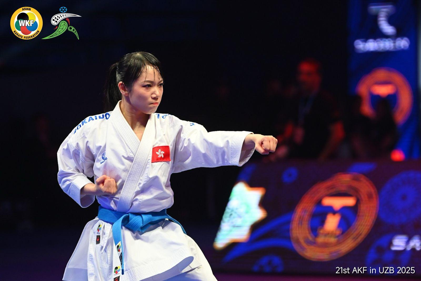 空手道亞錦賽|劉慕裳女子個人形三連霸 香港隊1金3銅謝幕。( 亞洲空手道聯會圖片)