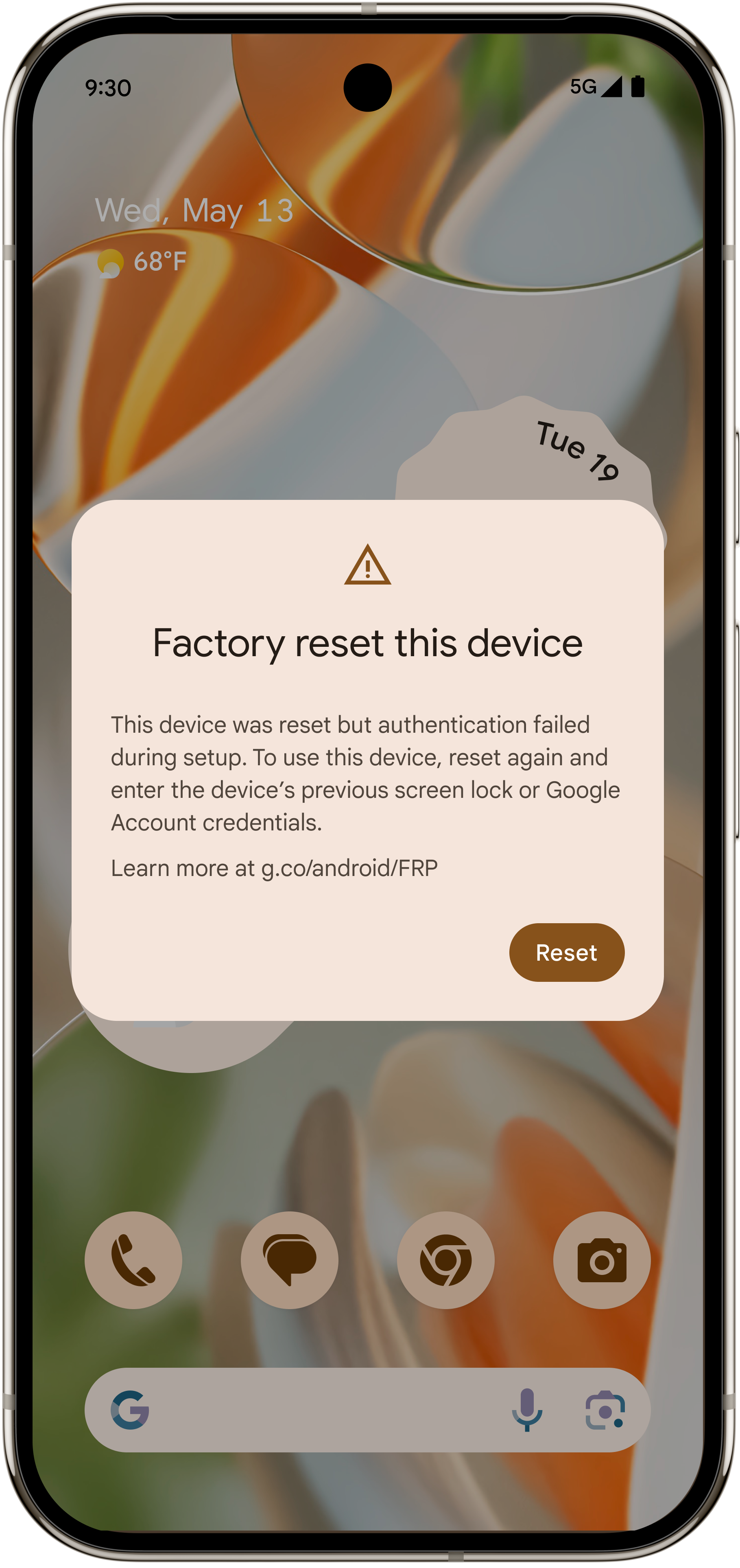 未經機主授權而被重設的裝置,其所有功能將受到限制。