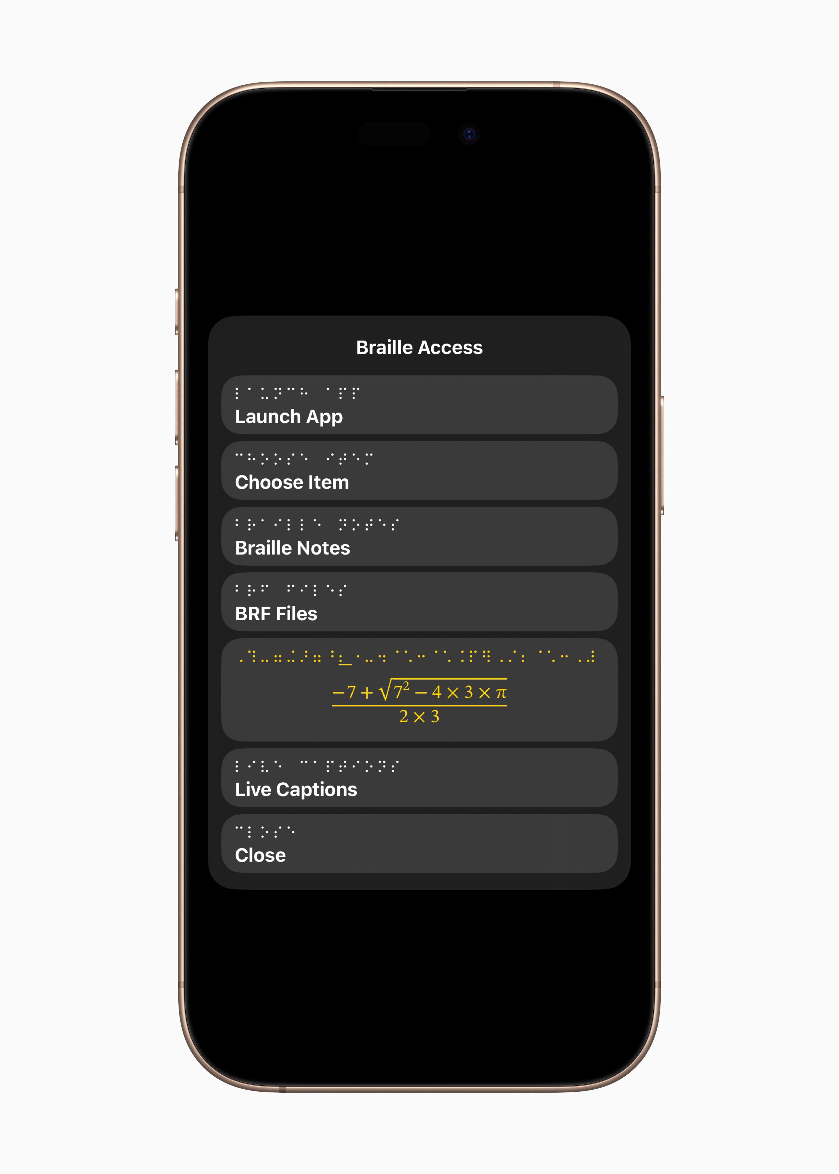 「Braille Access」讓用户可快速以點字格式做筆記。