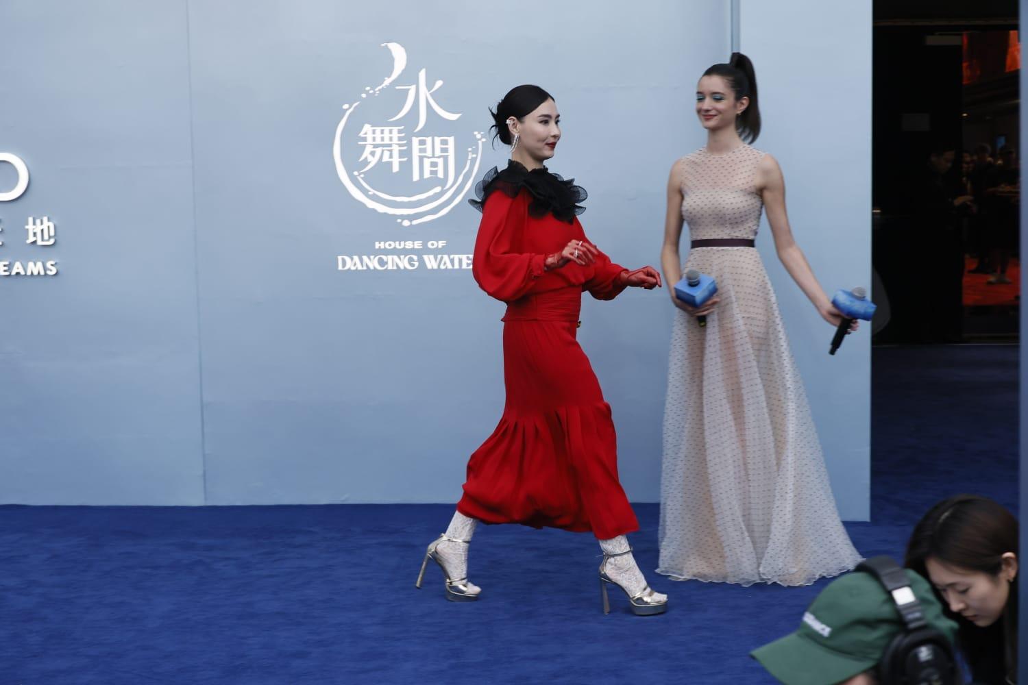 張栢芝在活動上未有受訪。 (林俊源攝)