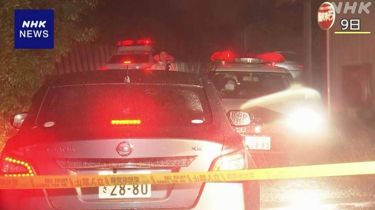 本月9日,愛知縣田原市警方封鎖兇案民宅調查。(互聯網)