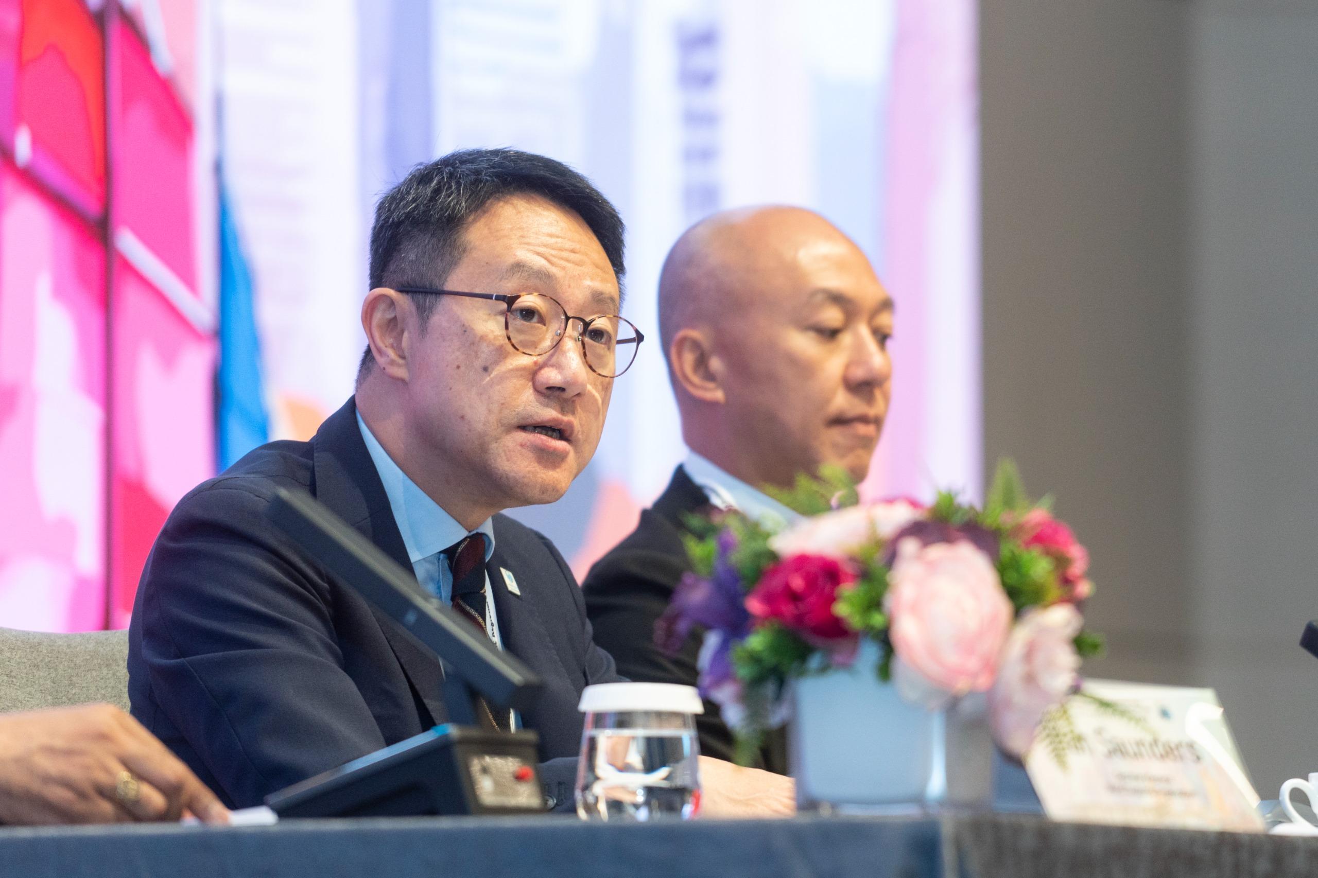 海關關長陳子達以世界海關組織亞太區副主席身分在會議開幕式上致辭。(政府新聞網)