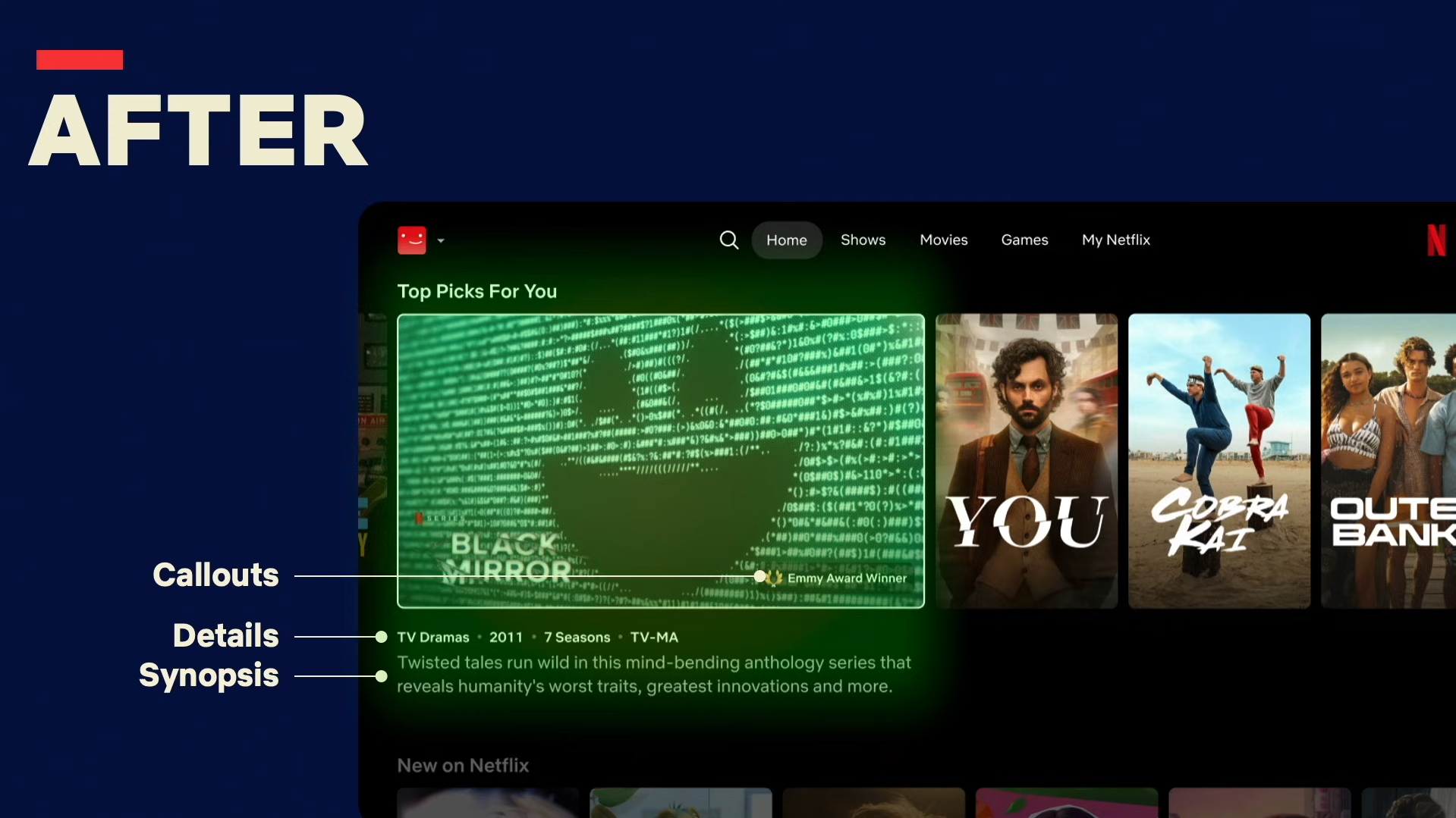 Netflix未來的介面加入更多資料。