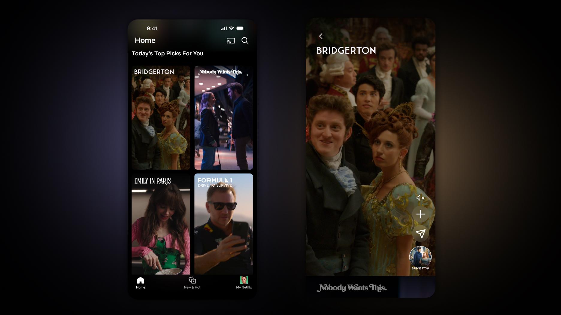 Netflix同時測試加入像IG Reels般的直向短片。